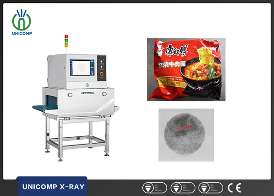 食品のX線検出装置 自動拒絶装置で袋詰め食品を検査する