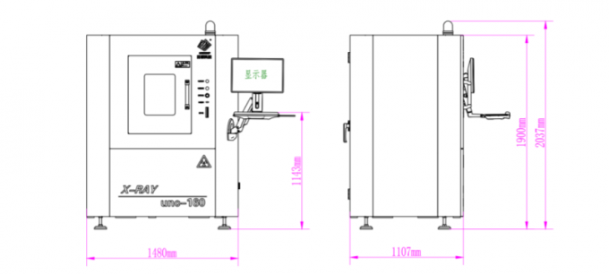 3.1LP/Mm鋳物場の鋳造0のための産業NDT X光線機械UNC160S