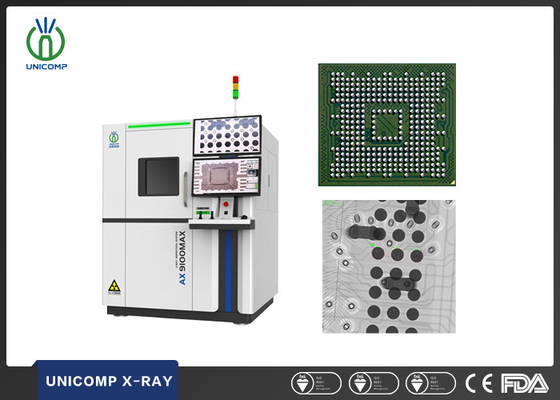 SMT PCB X線機械 Unicomp AX9100MAX 高解像度 マイクロン焦点スポット BGA 空白と溶接パスト検査用