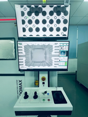 AX9100max 電子X線機械 固定点フォローリング FPD 傾き中に
