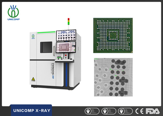 高仕様電子ボード 2D &amp; 2.5D X線機械 Unicomp AX9100MAX 360度回転テーブル BGA と PCB 検査