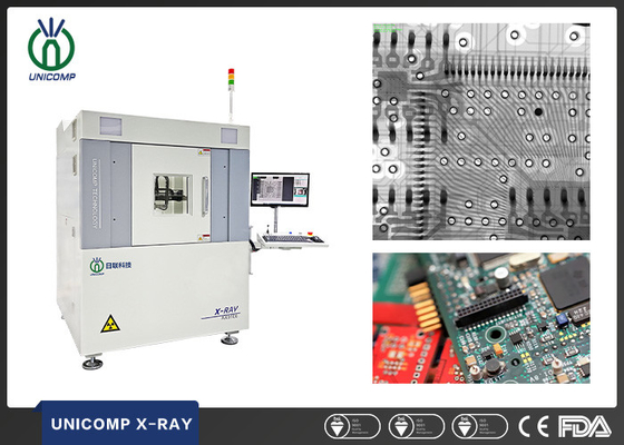 Voidのひび点検をはんだ付けするPCBAのための130kV Xray機械Unicomp AX9100を傾ける55度の7軸線のマニピュレーター